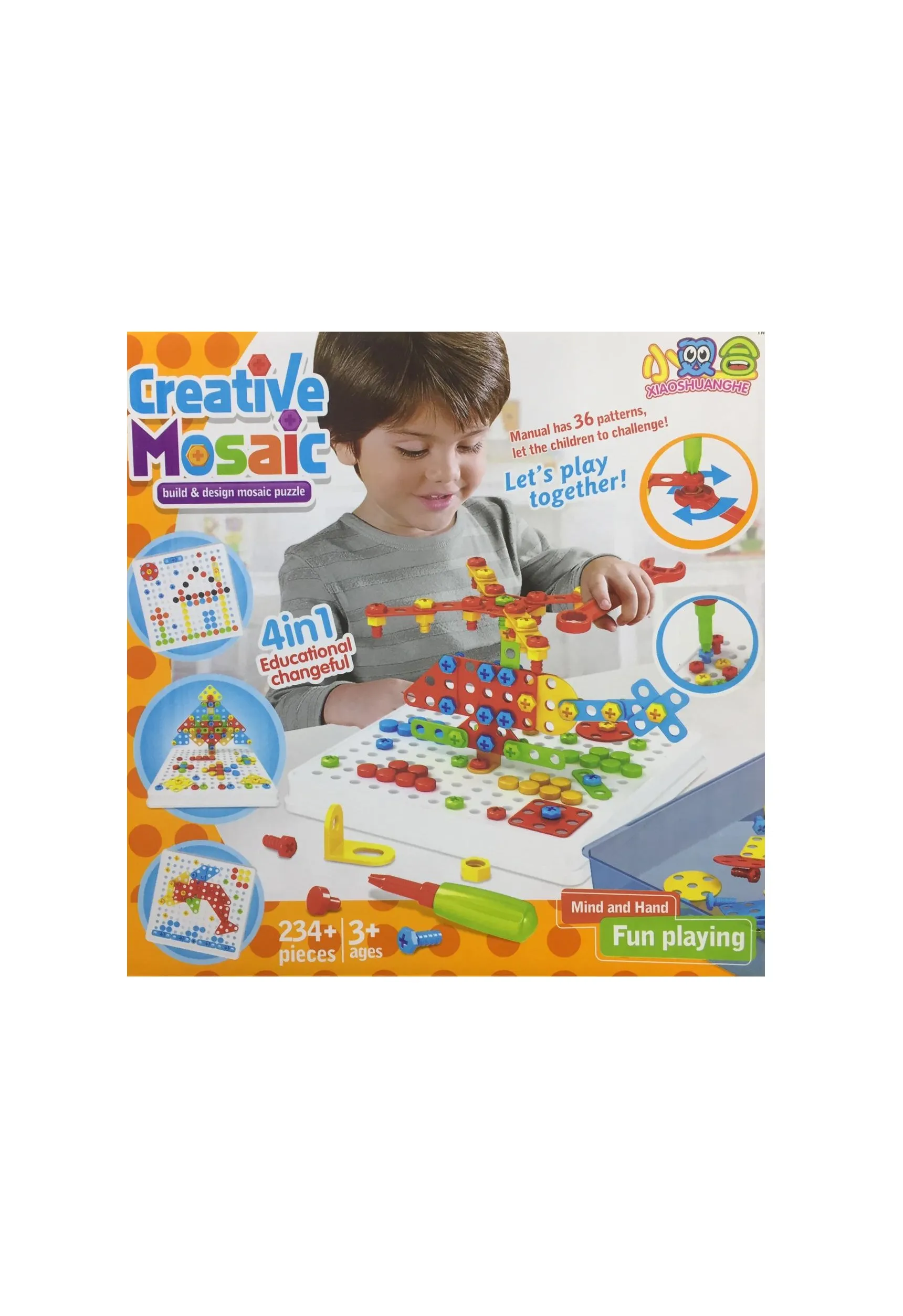 Конструктор мозаика Creative Magic Panel 234 детали с отверткой