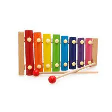 Ксилофон детский 8 нот разноцветный Hand knocks the xylophone