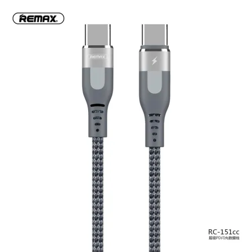Кабель Remax Super RC-151cc - Silver, USB - USB Type-C, серебристый