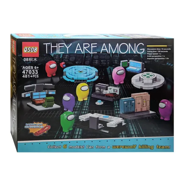 Конструктор QS08 47033 Амонг Ас Приключения в космосе 481 деталей